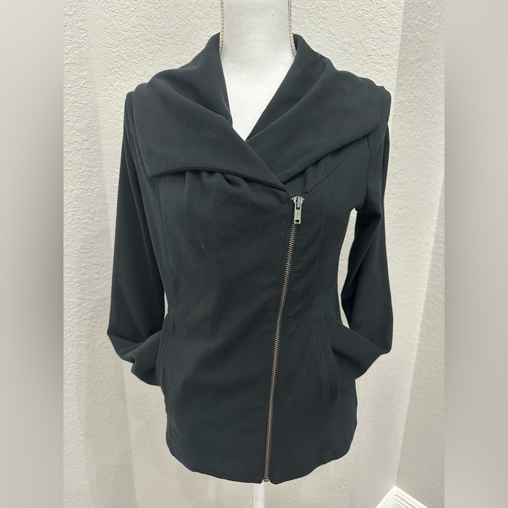 Banana Republic Full Zip Black Jacket with Pockets
